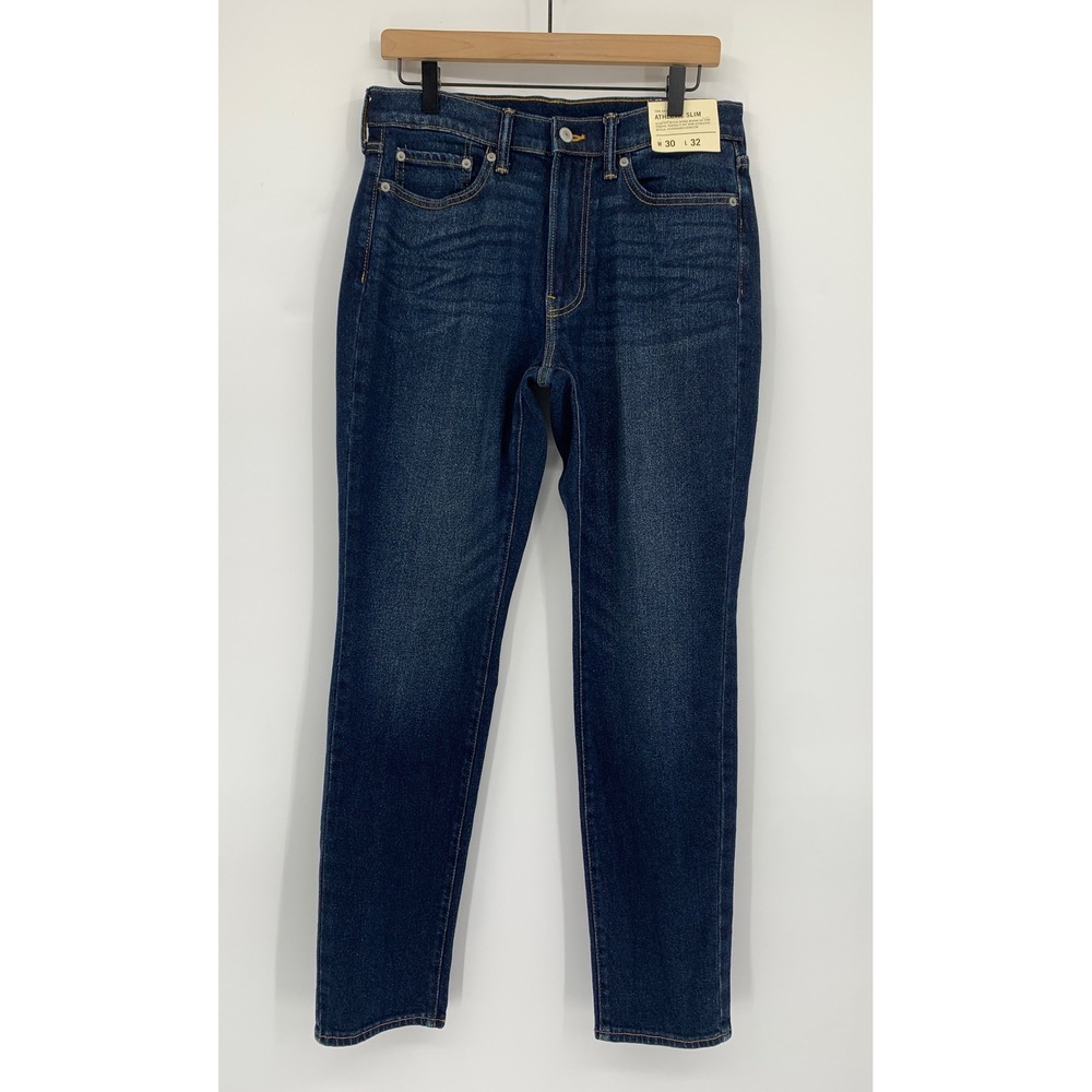 Abercrombie & Fitch Jeans Mens 30x32 Blue Athletic Slim Dark Wash Stretch NEW